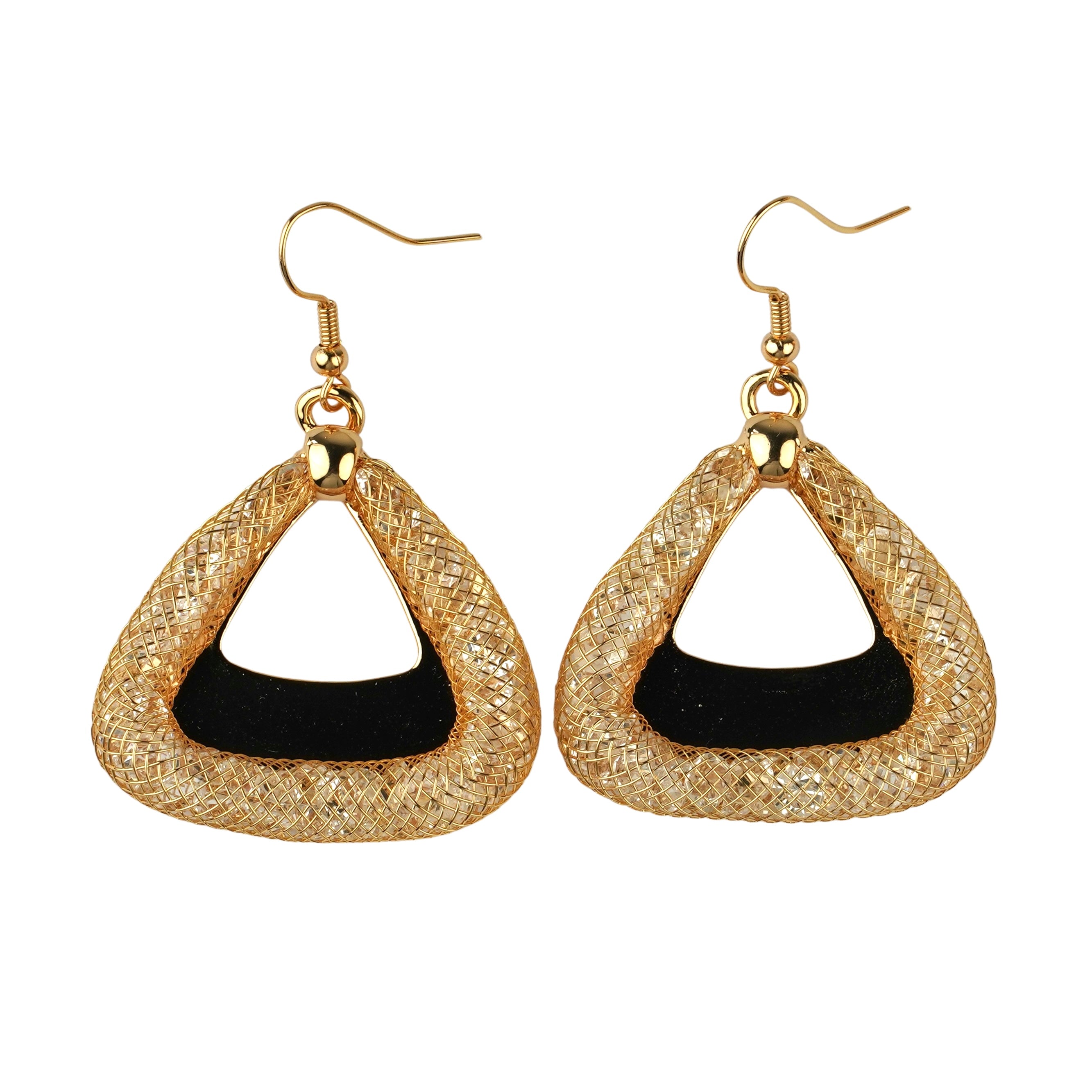 CC01452 Earrings 18K Gold Plated Copper Crystal