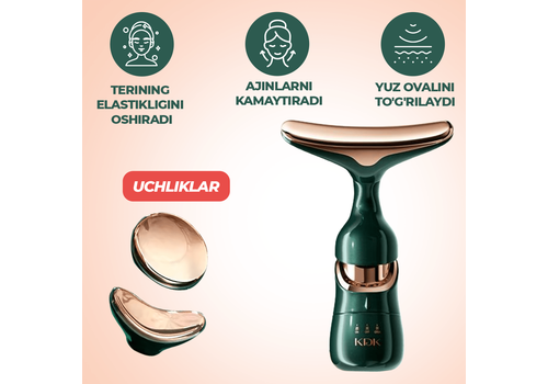 Beauty Pro yoshartiruvchi yuz va bo'yin massajchisi