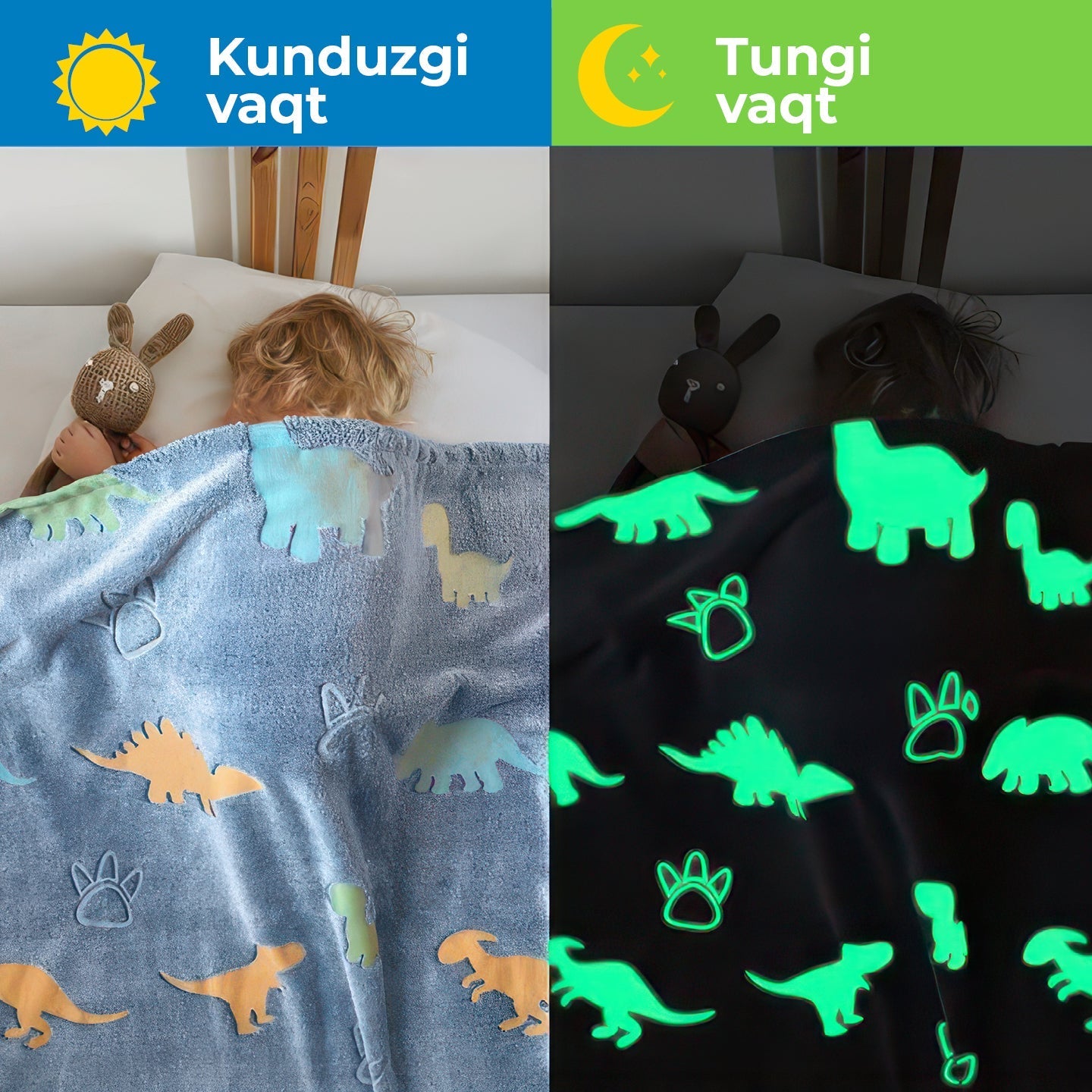 Children's glowing blanket 70x100